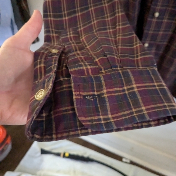 Men's Ralph Lauren Burgundy Plaid Size XL - Picture 4 of 5